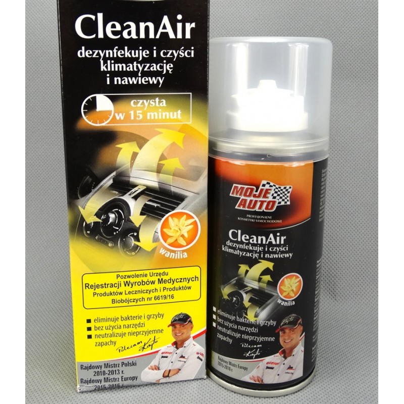 MOJE AUTO ODŚWIEŻACZ KLIMATYZACJI CLEAN AIR 150ML / WANILIA