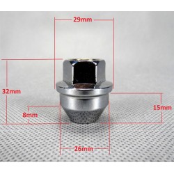 NAKRĘTKA KOŁA M12 X 1.5 CHROM (OTWARTA)